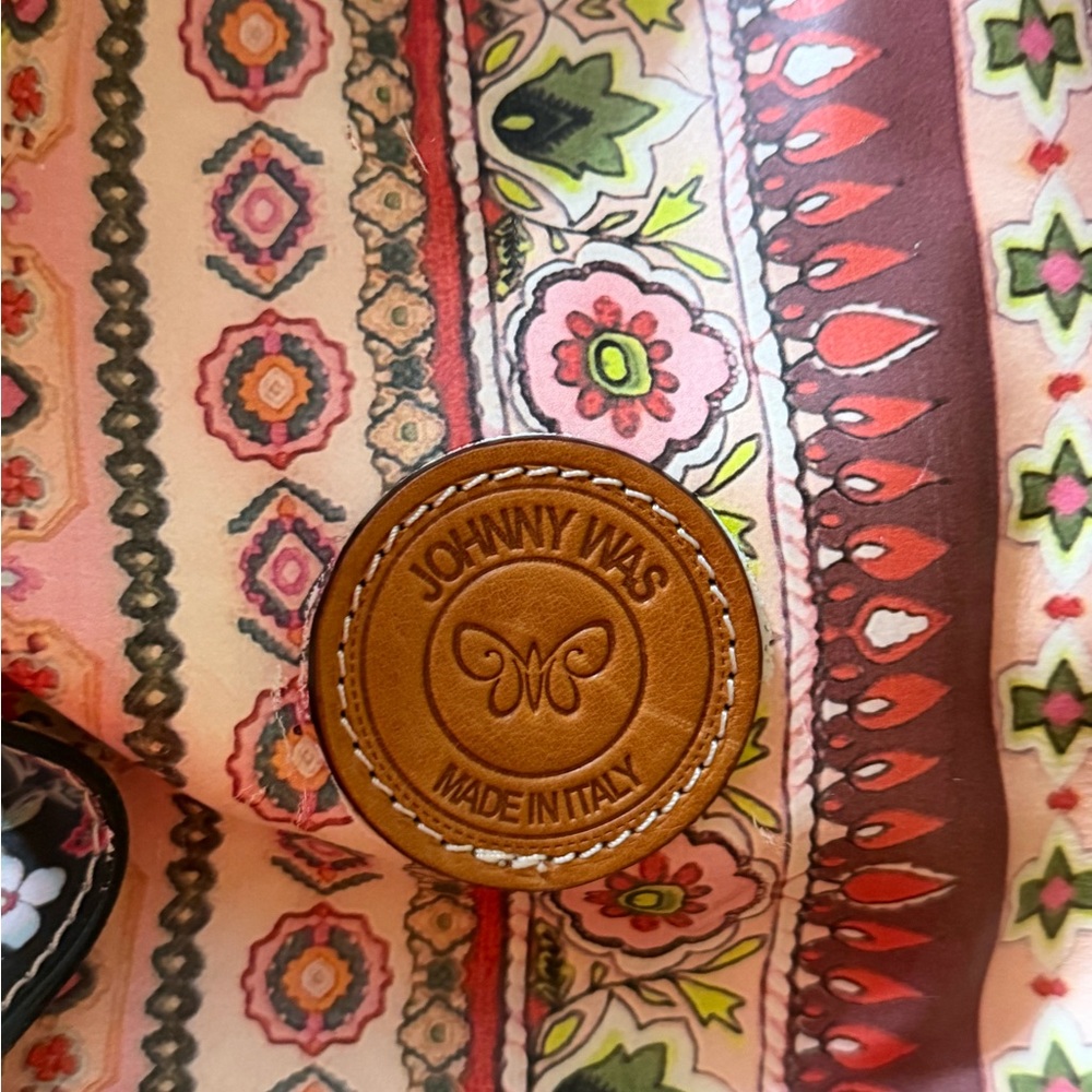 Johnny Was, Floral Black Tote Bag - Picture 3 of 6